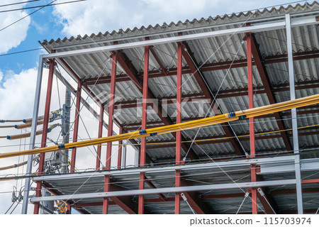 Prefabricated construction site and electrical wire protection pipe 115703974