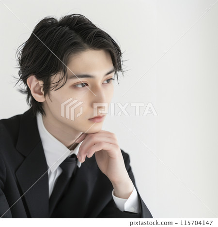 穿著西裝的日本年輕男子 115704147