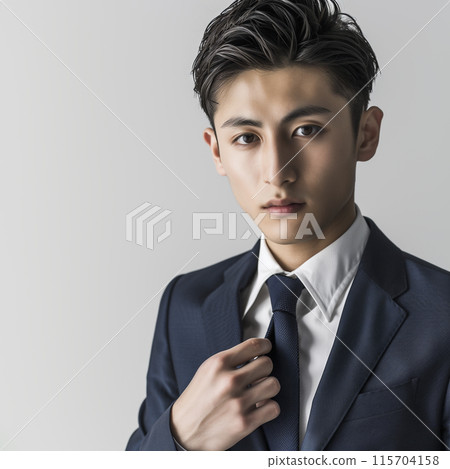 穿著西裝的日本年輕男子 115704158