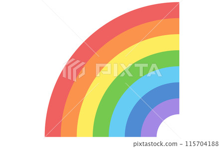 色彩繽紛又簡單的大半彩虹 色彩繽紛又簡單的大半彩虹 115704188