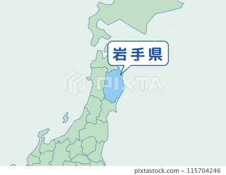 Iwate Prefecture Iwate Map 115704246