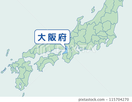 Osaka Prefecture Osaka Map 115704270