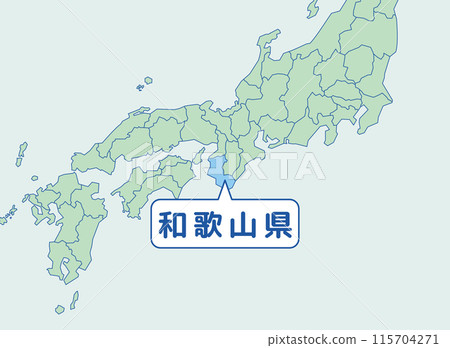 Wakayama Prefecture Wakayama Map 115704271