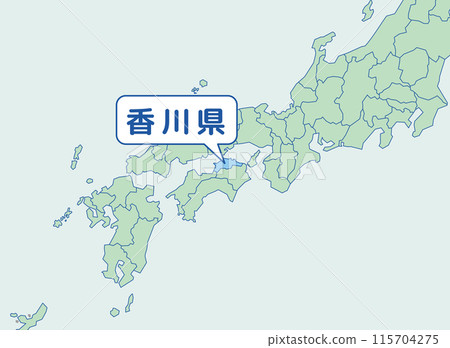 Kagawa Prefecture Kagawa Map 115704275