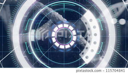 Image of scope scanning over dna strand 115704841
