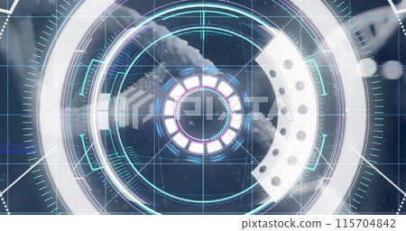 Image of scope scanning over dna strand 115704842
