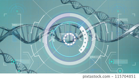 Image of scope scanning over dna strands Image of scope scanning over dna strands 115704851