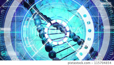 Image of scope scanning over dna strand 115704854