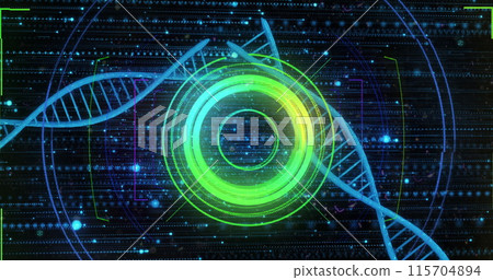 Image of scope scanning over dna strands Image of scope scanning over dna strands 115704894