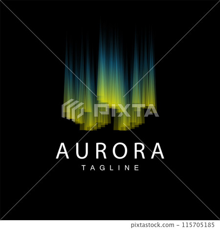 Aurora Logo, Sky Nature Landscape Design, Symbol Vector Illustration Template 115705185