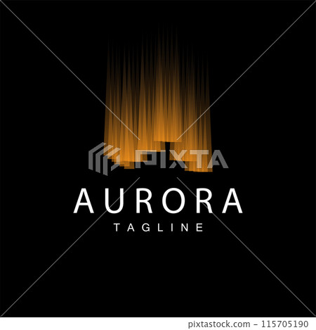 Aurora Logo, Sky Nature Landscape Design, Symbol Vector Illustration Template 115705190