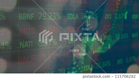 Image of data processing over empty warehouse Image of data processing over empty warehouse 115706282