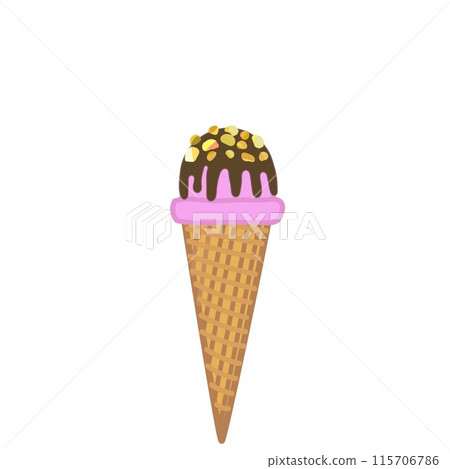 Ice cream cone illustration 115706786