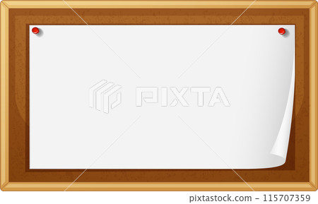 Blank Notice Board with Paper Blank Notice Board with Paper 115707359