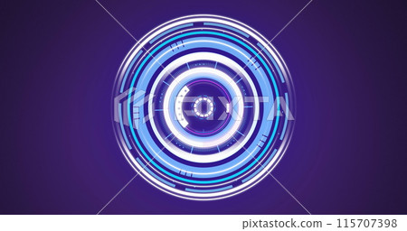 Image of scope scanning on purple background 115707398