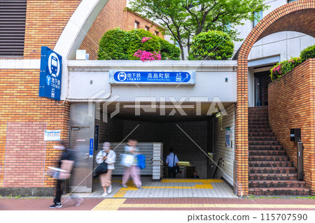 Yokohama cityscape in Japan, overlooking Yokohama Municipal Subway Takashimacho Station, etc. = 23rd 115707590