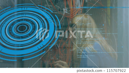 Image of statistics and data processing on grey background Image of statistics and data processing on grey background 115707922