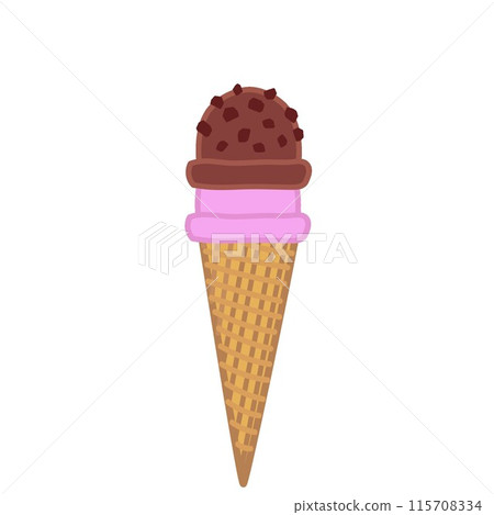Ice cream cone illustration Ice cream cone illustration 115708334