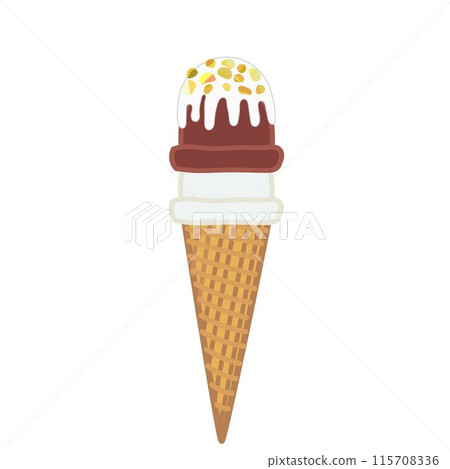 Ice cream cone illustration Ice cream cone illustration 115708336