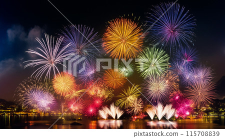 煙火、煙火、煙火表演、生成AI AI影像 115708839