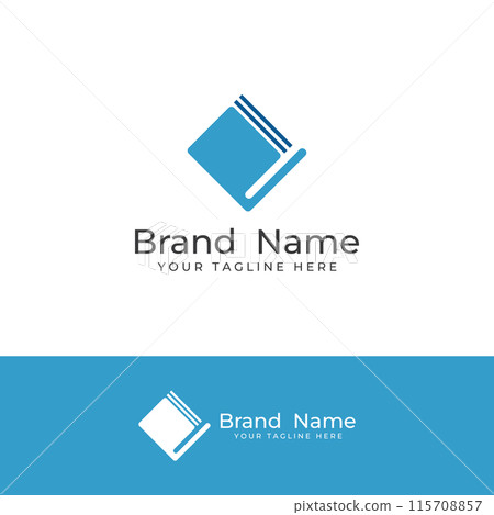 Educational digital book and online knowledge learning book logo and symbol icon vector illustration template. Educational digital book and online knowledge learning book logo and symbol icon vector illustration template. 115708857