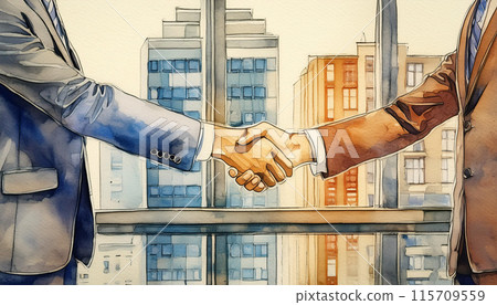 握手，生成AI AI影像 115709559