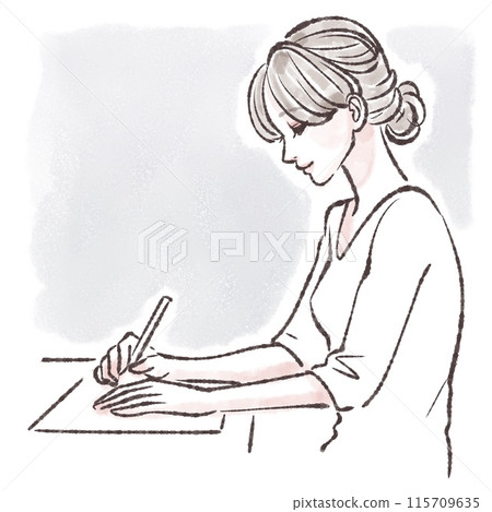 Illustration material of women and girls 115709635