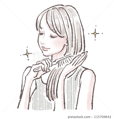婦女和女孩插畫素材 115709642