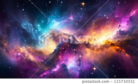 太空星雲與星系，抽象空間背景，生成 AI AI 影像 115710332