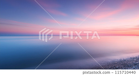 Quiet sea, sea at dawn, Generative AI AI images 115710440