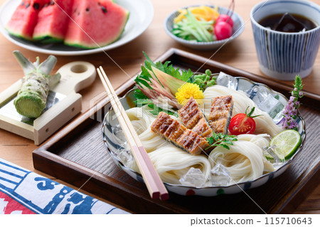 Summer flavor: Eel somen noodles with plenty of stamina 115710643