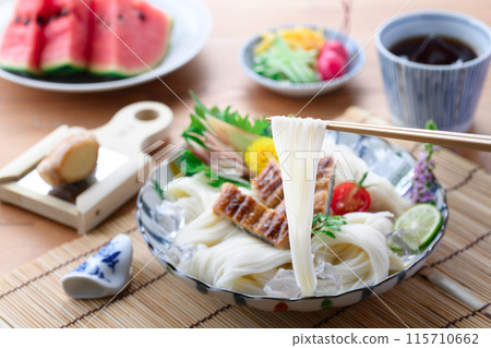 Summer flavor: Eel somen noodles with plenty of stamina 115710662