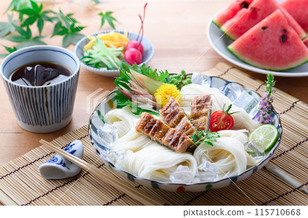 Summer flavor: Eel somen noodles with plenty of stamina Summer flavor: Eel somen noodles with plenty of stamina 115710668