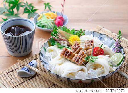 Summer flavor: Eel somen noodles with plenty of stamina 115710671