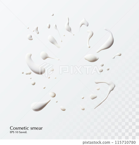 cosmetic smear vector background. Realistic 3d illustration of cosmetic product.   115710780