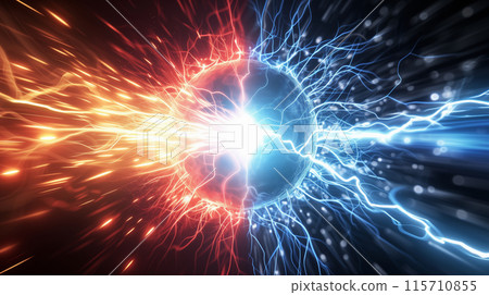 「紅藍能量的相對戰。」<AI生成素材> 「紅藍能量的相對戰。」<AI生成素材> 115710855