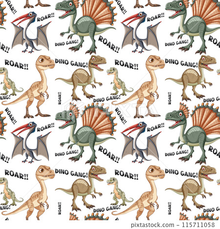 Playful Dinosaur Pattern for Kids Playful Dinosaur Pattern for Kids 115711058