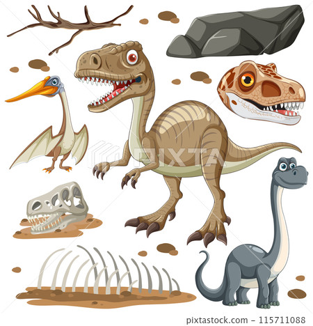 Dinosaur Adventure Illustration 115711088
