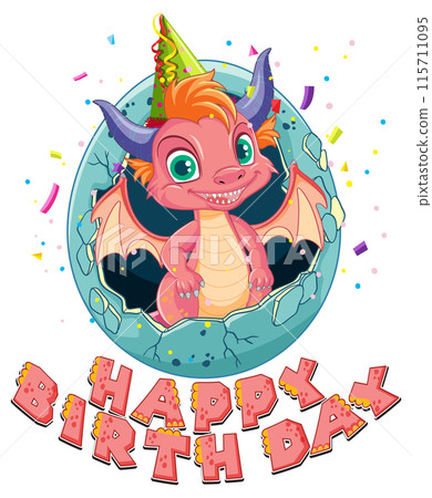 Happy Birthday Dragon Celebration 115711095