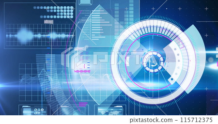 Image of scope scanning and data processing over grid 115712375