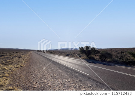 Endless Road through Australian Outback Endless Road through Australian Outback 115712483