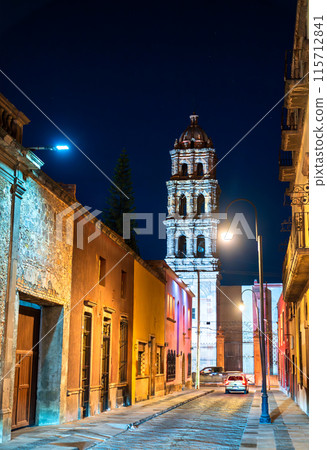 Temple of San Agustin in San Luis Potosi, Mexico at night Temple of San Agustin in San Luis Potosi, Mexico at night 115712841