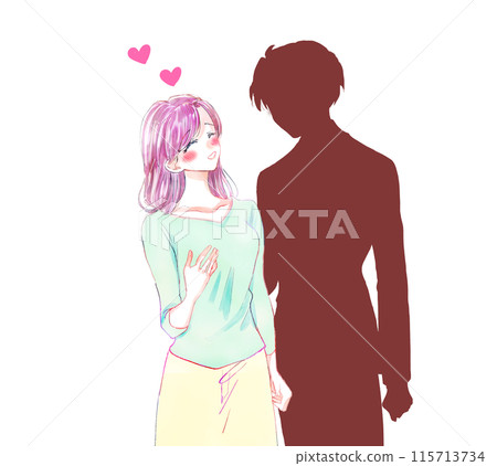 喜歡男人的女人的剪影 喜歡男人的女人的剪影 115713734