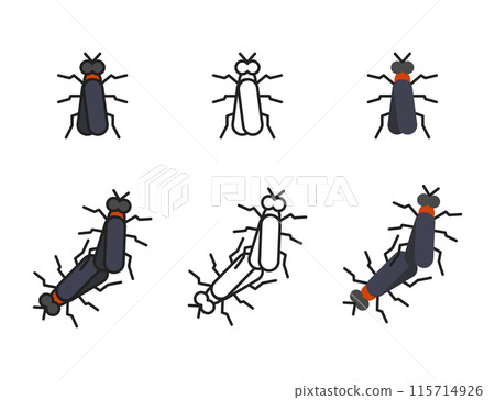 Lovebug Plecia Nearcteca vector icon illustration Lovebug Plecia Nearcteca vector icon illustration 115714926