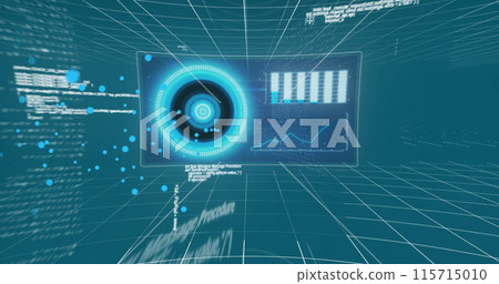 Image of padlock over charts and data processing Image of padlock over charts and data processing 115715010