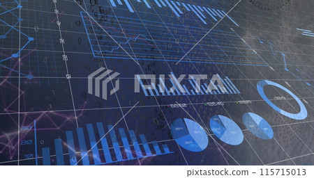 Image of data processing over numbers Image of data processing over numbers 115715013