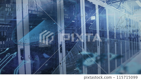 Image of data processing over landscape 115715099