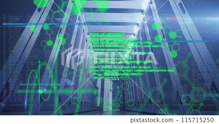 Image of data processing over computer servers 115715250