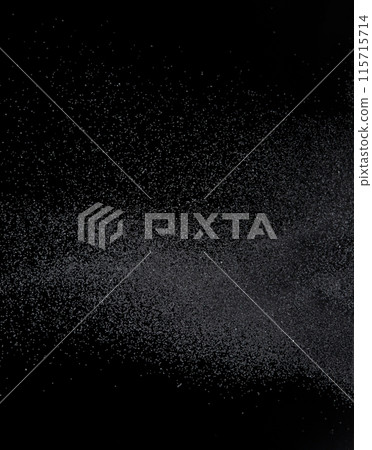 Million of black sand explosion, Photo image of falling down sands flying. Freeze shot on black background isolated overlay. Tiny Fine sand dust magnet as particle disintegrate science Million of black sand explosion, Photo image of falling down sands flying. Freeze shot on black background isolated overlay. Tiny Fine sand dust magnet as particle disintegrate science 115715714