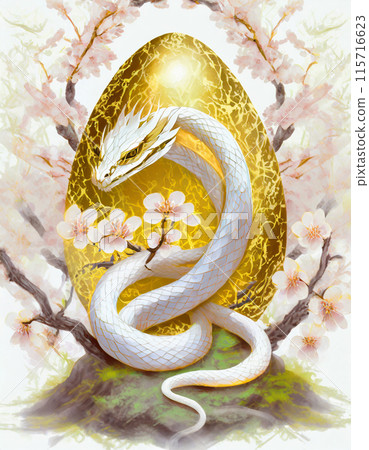 蛇拿著金蛋，生成 AI AI 影像 115716623